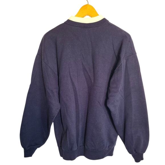 VTG Top Stitch by Morning Sun Double Crew Embroidered Christmas Sweatshirt L USA - Picture 3 of 7